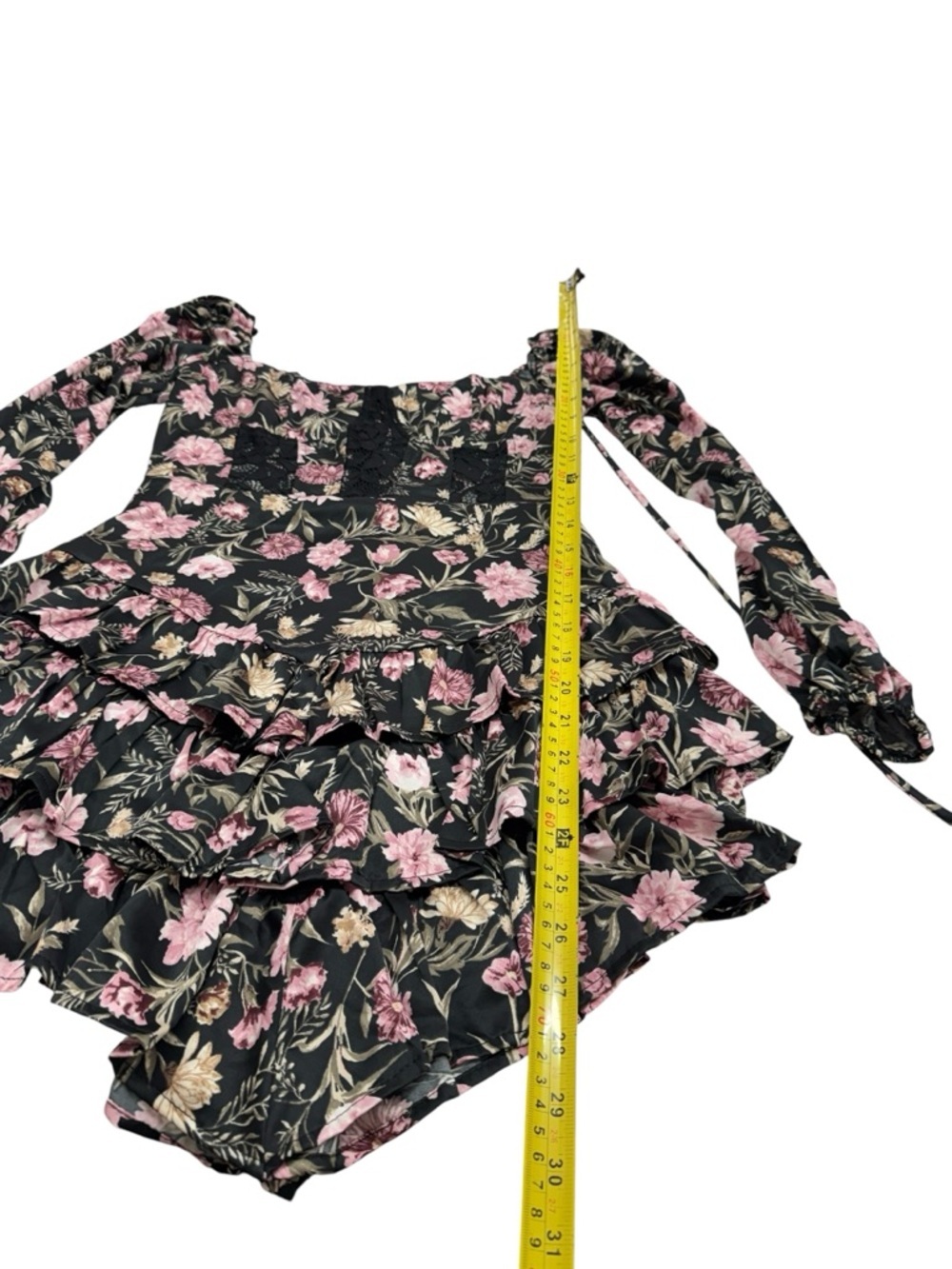 Forever 21 Black Mini Dress with Pink Floral Print - Picture 10 of 15